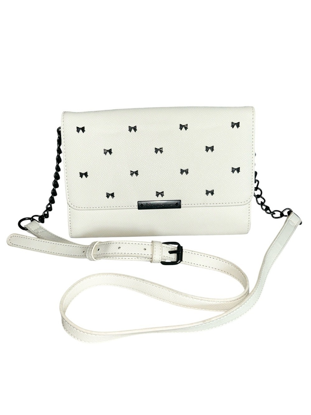 Betsey Johnson Milly Wallet on a String Crossbody Bag in Bright White